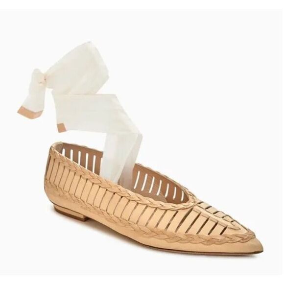 ULLA JOHNSON Ophelia Flat in Sand NWB Size 38/8 - Picture 3 of 12